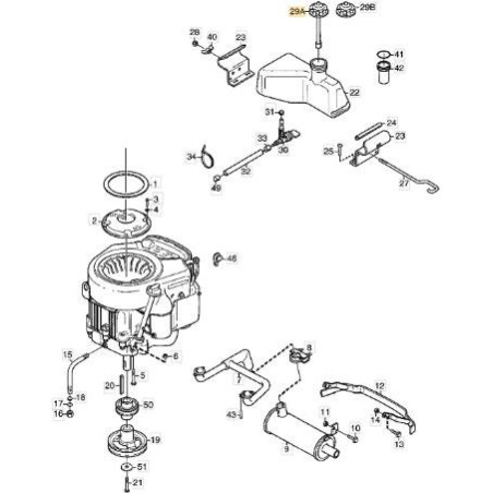 TAPPO BENZ. ROYAL PRO 16-20 ORIGINALE STIGA - 1134-4064-01 | Newgardenstore.eu