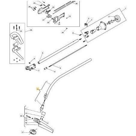 TUYAU DE TRANSMISSION ORIGINAL STIGA - 118802046/0 | Newgardenstore.eu