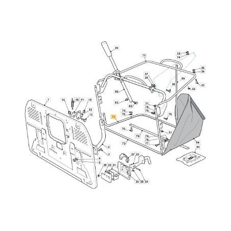 LOWER FRAME PAINTED BAG TC HE 10/11 ORIGINAL STIGA - 325800031/0 | Newgardenstore.eu