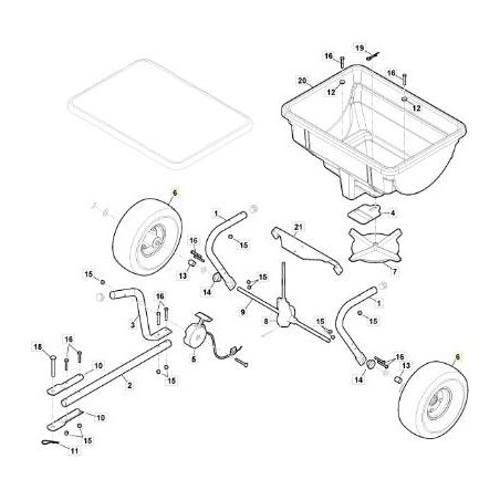 ROUE COMPLÈTE ORIGINALE STIGA - 118890323/0 | Newgardenstore.eu