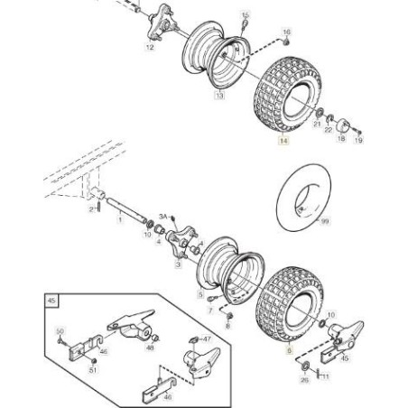 TIRE 16x6.00-8 ORIGINAL STIGA - 9545-0126-01 | Newgardenstore.eu
