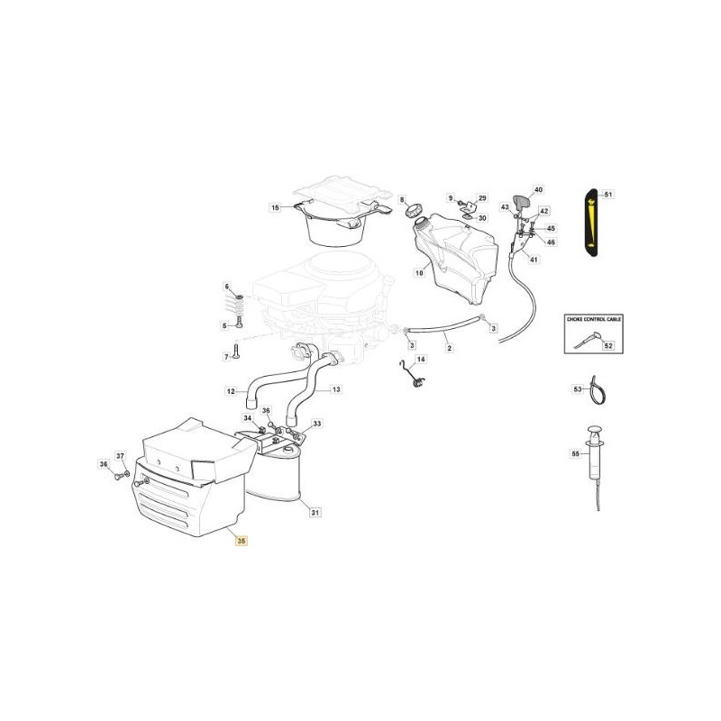 PROTECTION SILENCE. GCV 530 SD 108 ORIGINAL STIGA - 382598049/1