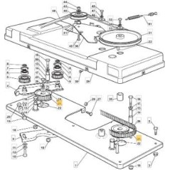 PULEGGIA DENTATA HTD TIPO B FLANGIATA ORIGINALE STIGA - 125601562/0
