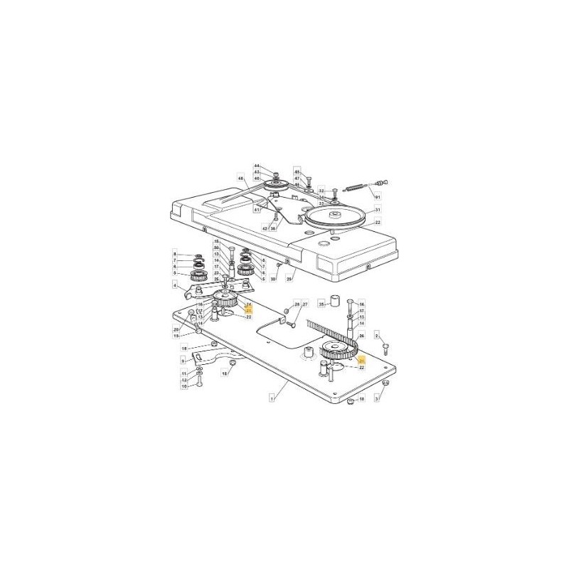 POLEA DISTRIBUIDA HTD TIPO B BRIDA ORIGINAL STIGA - 125601562/0