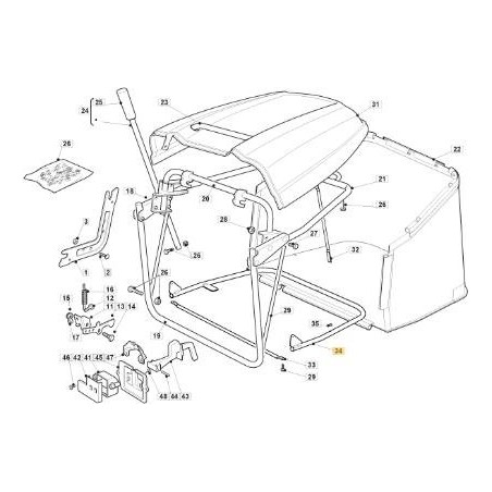 SAC CADRE INFÉRIEUR NJ 102 VNN ORIGINAL STIGA - 382800173/0 | Newgardenstore.eu
