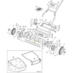 CUTTING ROLLER GRAY RAL 9022 ORIGINAL STIGA - 118810180/0