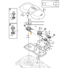 VILLA 107 M STIGA 9585-0096-01 ORIGINAL lawn tractor blade timing belt | Newgardenstore.eu