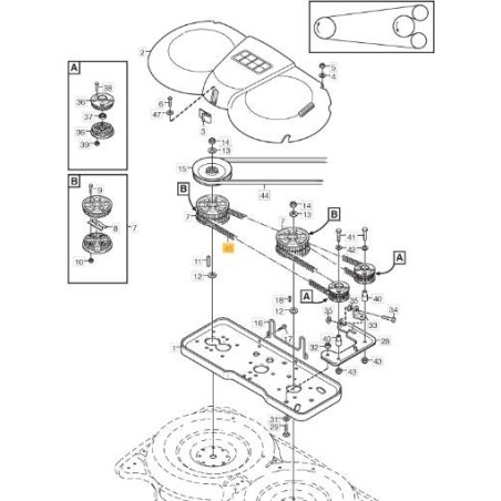 VILLA 107 M STIGA 9585-0096-01 ORIGINAL Rasenmähermesser Zahnriemen | Newgardenstore.eu