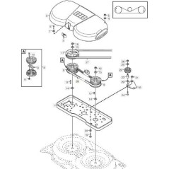 VILLA 95 M STIGA 9585-0095-01 ORIGINAL-Rasentraktor-Messerantriebsriemen