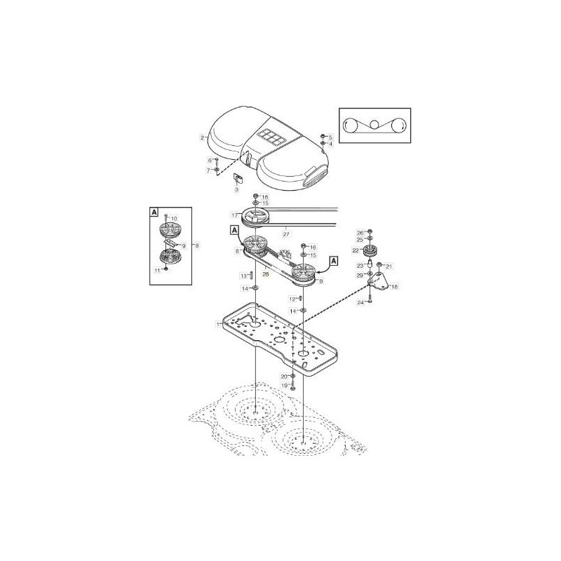 VILLA 95 M STIGA 9585-0095-01 ORIGINAL-Rasentraktor-Messerantriebsriemen