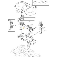 Cinghia dentata piatto lame trattorino VILLA II 107M STIGA 9585-0133-01 ORIGINALE