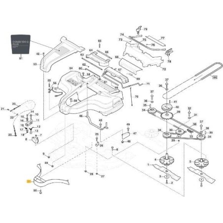 TAPPO MULCHING PIATTO 100 NERO ORIGINALE STIGA - 1137-0163-01 | Newgardenstore.eu