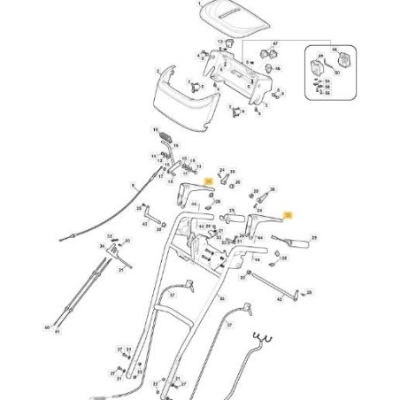 STAFFA MANOP. SnTh VNN_PLASTIFICATA ORIGINALE STIGA - 383370000/0 | Newgardenstore.eu