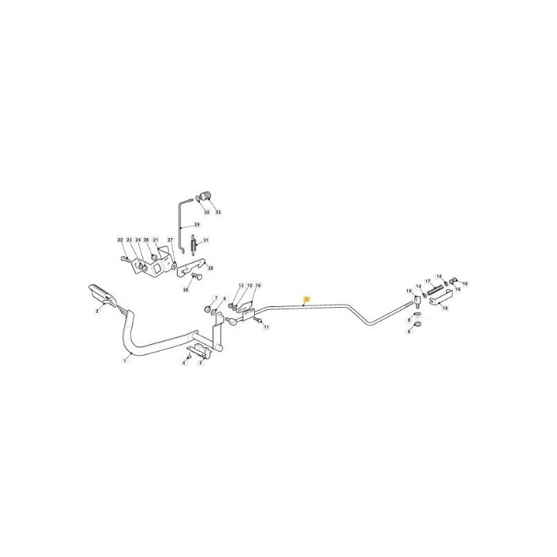 BRAKE CONTROL ROD ZNB TC HE 17/18 ORIGINAL STIGA - 382000553/3