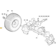 REIFEN 16X6.00-8 PLY2 TL P519B WANDA ORIGINAL STIGA - 125590031/0 | Newgardenstore.eu