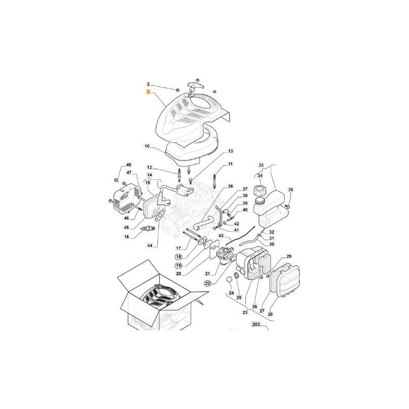 ORIGINAL STIGA STARTING SUB-ASSEMBLY - 118550909/0