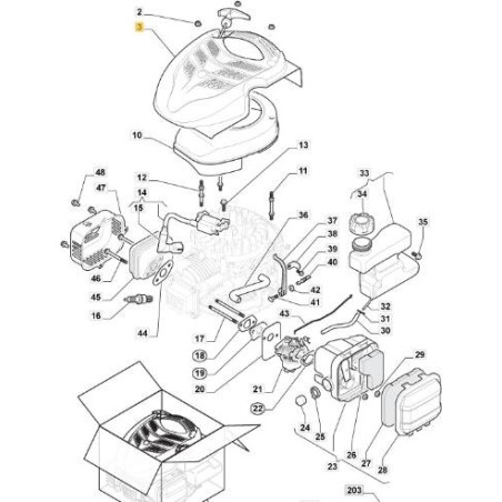 ORIGINAL STIGA STARTING SUB-ASSEMBLY - 118550909/0 | Newgardenstore.eu