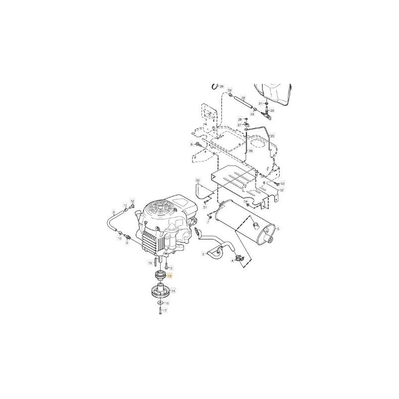 POULIE DE COURROIE MOTEUR STIGA ORIGINALE - 1134-6137-01