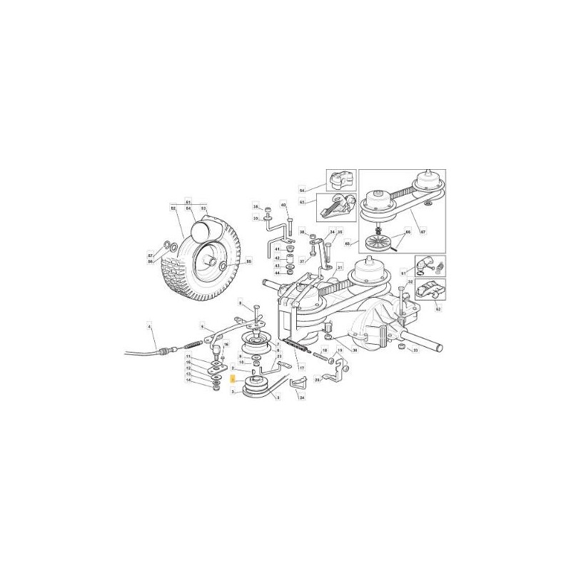 POLEA DE MOTOR ORIGINAL STIGA B&S x EL63 GT - 127604012/0