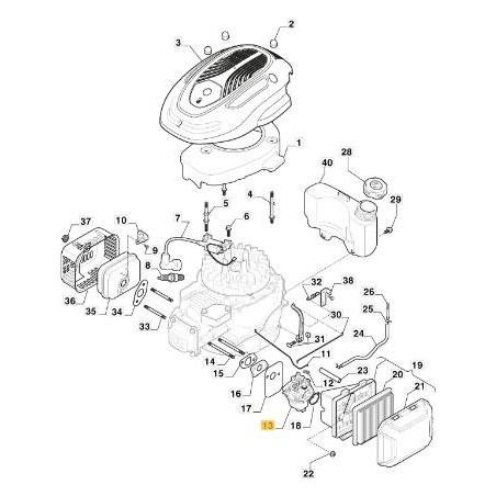 ORIGINAL STIGA CARBURETTOR - 118552537/0 | Newgardenstore.eu