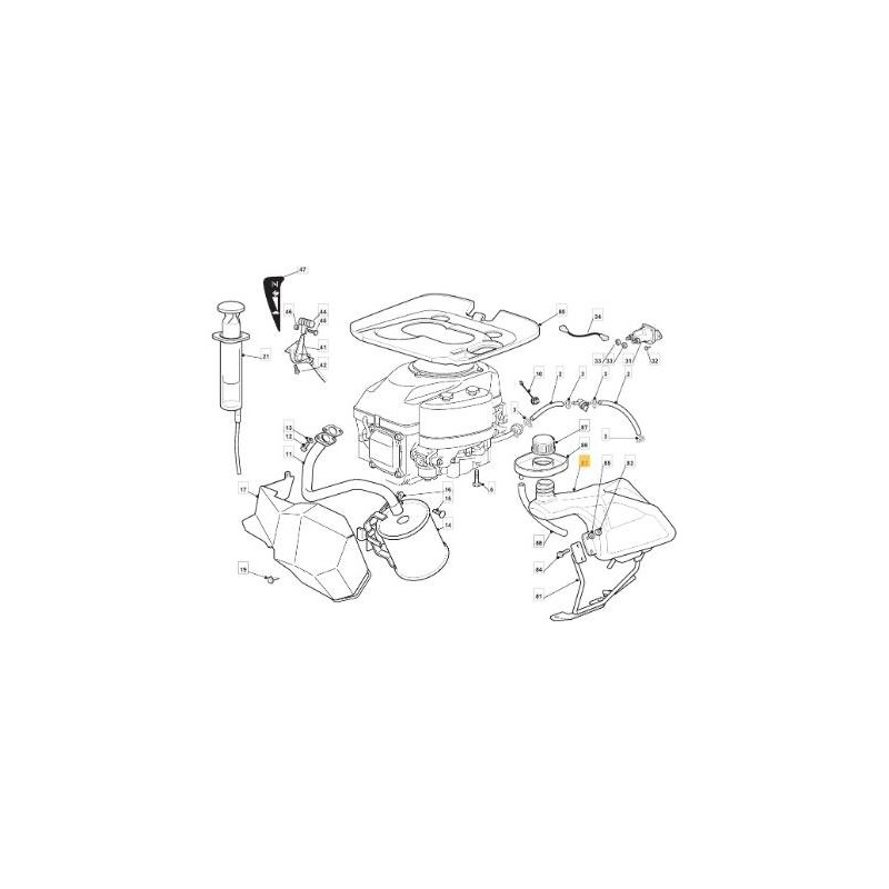 RÉSERVOIR D'ESSENCE SOUFFLÉ F72 ORIGINE STIGA - 327733007/0