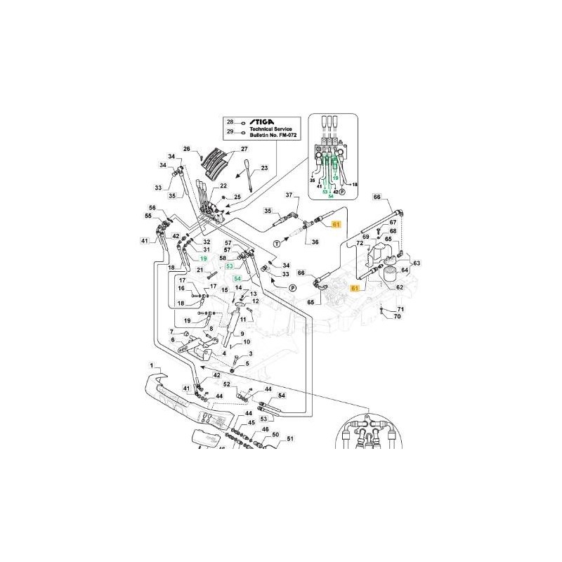 TUBO GIUNZIONE T-FILTRO A CARTUC.PFM ORIGINALE STIGA - 387869510/1