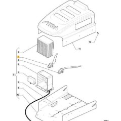 ORIGINAL STIGA RIGHT SIDE CHARGING PLATE - 112600343/0