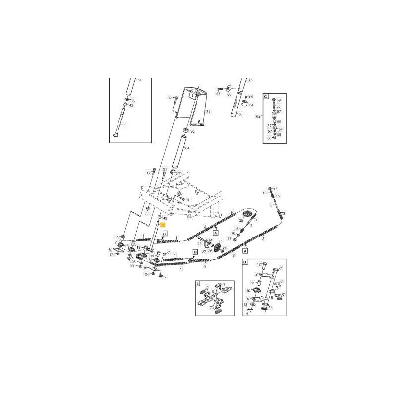 COLUMNA DE DIRECCIÓN ORIGINAL STIGA - 1134-2821-04