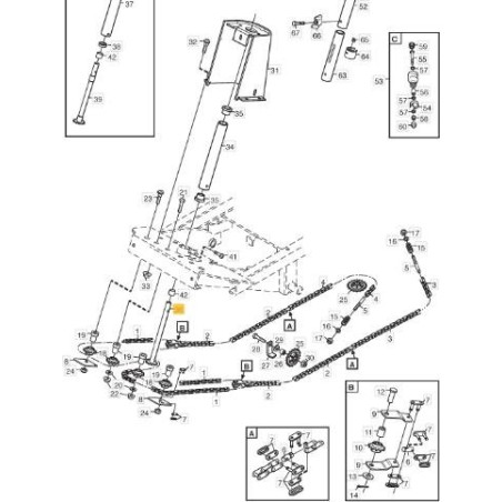 ORIGINAL STIGA STEERING COLUMN - 1134-2821-04 | Newgardenstore.eu
