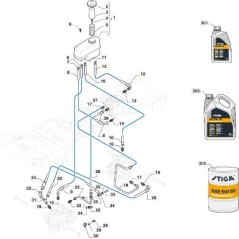TUBO ASPIRAZIONE POMPA PFM EL ORIGINALE STIGA - 387869519/1
