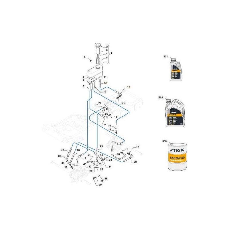TUBO ASPIRAZIONE POMPA PFM EL ORIGINALE STIGA - 387869519/1