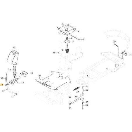 GANCIO SOLLEVAM. PIATTO VC/PC VNGS ORIGINALE STIGA - 387256053/0 | Newgardenstore.eu