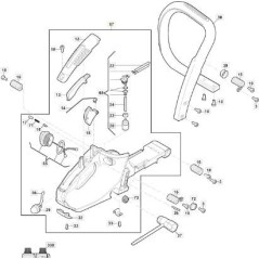 ORIGINAL RED STIGA HANDLE - 118804916/0