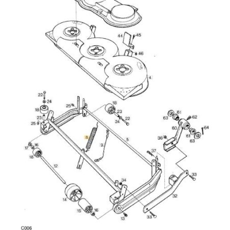 PLATE LIFT SPRING CM102 ORIGINAL STIGA - 1134-3720-01 | Newgardenstore.eu