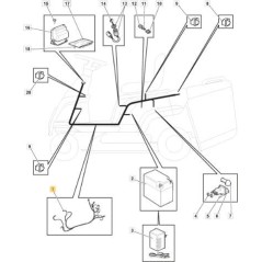 WIRING KIT NR66AE ORIGINAL STIGA - 184040132/0 | Newgardenstore.eu