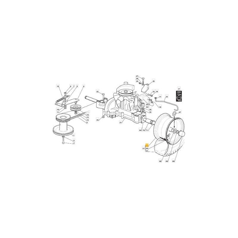 LLANTA RUEDA TRASERA PINTADA ORIGINAL STIGA - 184044001/0