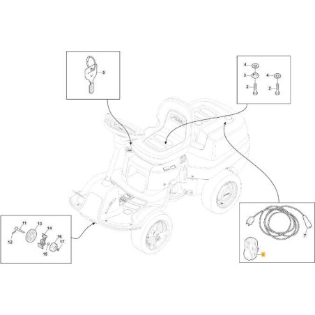 SOCKET WITH DIFFERENTIAL PKEL ORIGINAL STIGA - 118361016/1 | Newgardenstore.eu