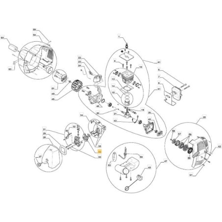 VERGASERMOTOR JF26CC -RDC ORIGINAL STIGA - 123054021/0 | Newgardenstore.eu