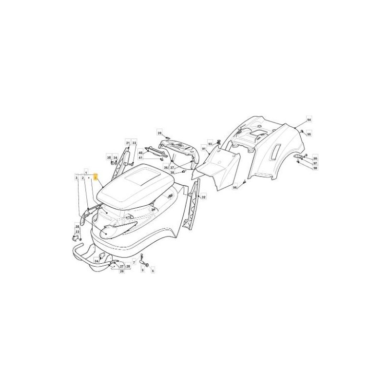 OBERE MOTORHAUBE TCU GRÜN 60123L ORIGINAL STIGA - 325076940/0