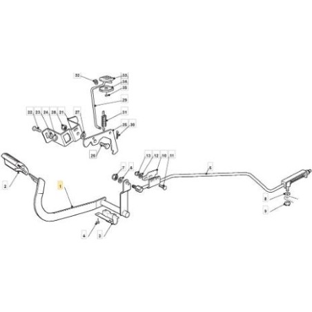 PEDAL DE FRENO CTF HE 10/11 ORIGINAL STIGA - 382500041/0 | Newgardenstore.eu