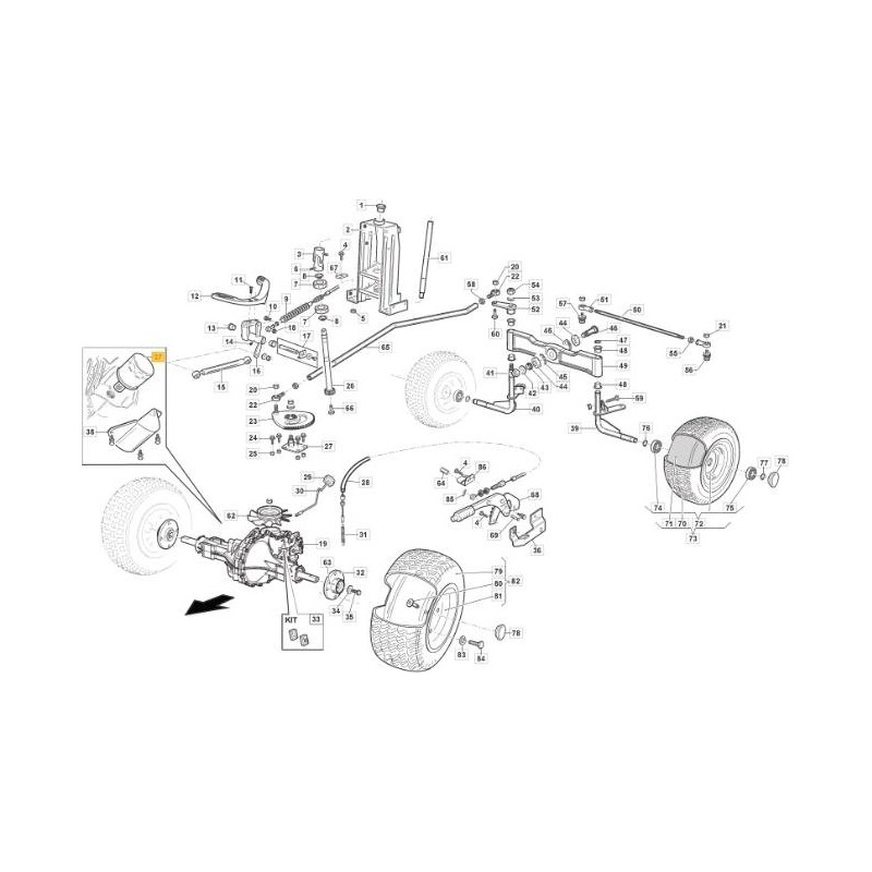 FILTRE À HUILE POUR ESSIEU HY. ENGRENAGE ORIGINAL STIGA G700 - 118830389/0