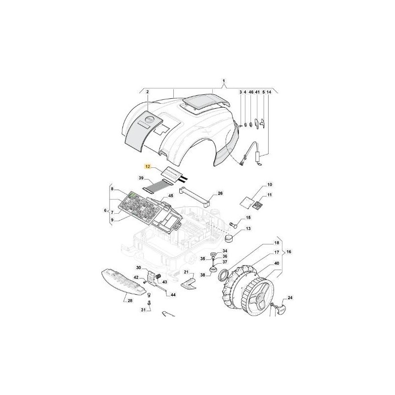 ORIGINAL STIGA HUB BOARD - 112600360/0
