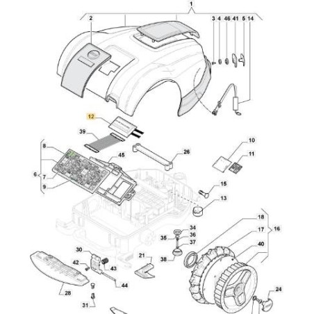 ORIGINAL STIGA HUB BOARD - 112600360/0 | Newgardenstore.eu