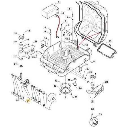 ROUE AVANT ORIGINALE STIGA - 112600258/0 | Newgardenstore.eu