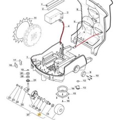 RUOTA ANTERIORE MAGNETICA ORIGINALE STIGA - 112600117/0