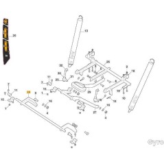 VORDERSTANGENPLATTE 98 eZTR ORIGINAL STIGA - 387000327/0 | Newgardenstore.eu