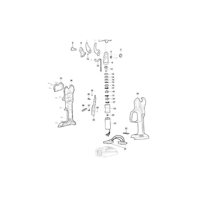 PCB Y CONTACTOS SCS 100 BATERÍA ORIGINAL STIGA - 118805770/0