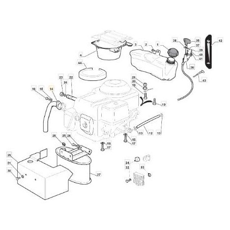 TUYAU D'ÉCHAPPEMENT TCH 13/102 HONDA G ORIGINAL STIGA - 118738204/0 | Newgardenstore.eu