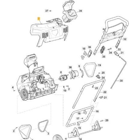 REAR FRAME ST 80V ORIGINAL STIGA - 118821094/0 | Newgardenstore.eu