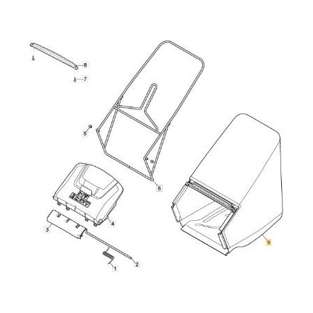 SACCO TELA MP2ROL.TELA NERA ATCO ORIGINALE STIGA - 181102408/0 | Newgardenstore.eu